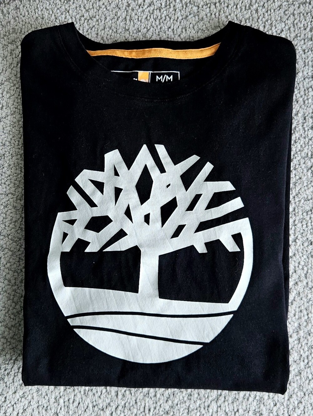 Timberland Men's Stacked Logo Graphic T-Shirt Black - Size M